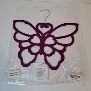 New Purple Butterfly Accessories Holder Hanger Scarf, Belts And Belts Velvet